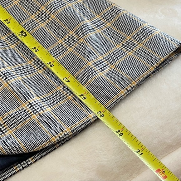 ASOS / Yellow, Black & White Hounds Tooth Print Blazer Size US 8 - Picture 10 of 12